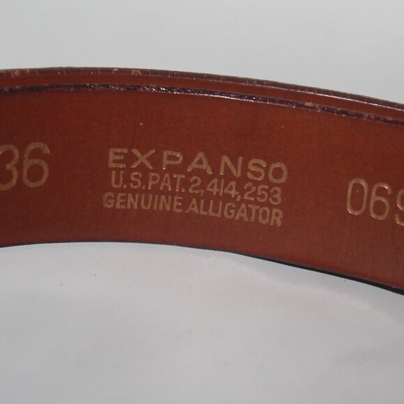 Unisex Classic Expanso Genuine Alligator Crocodile Belt 36 - Picture 3 of 7